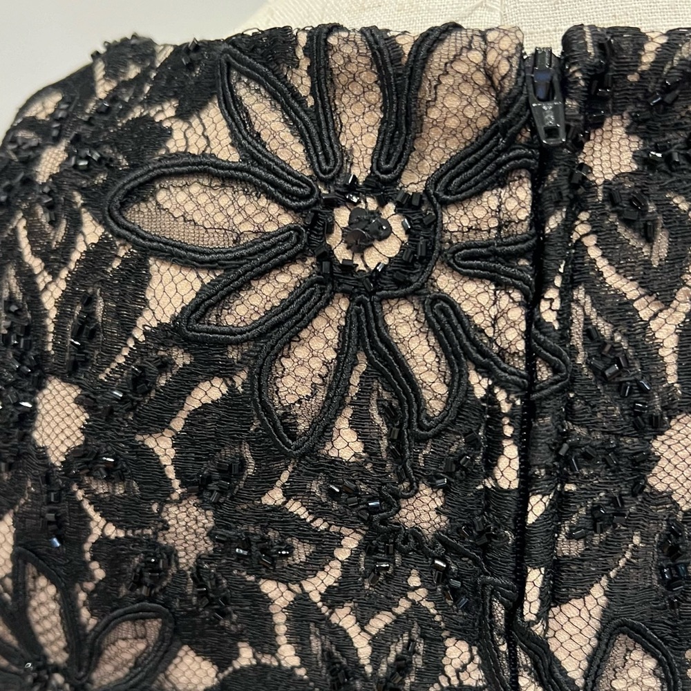 Carmen Marc Valvo Signature Vintage Nude Illusion Top - Picture 2 of 4
